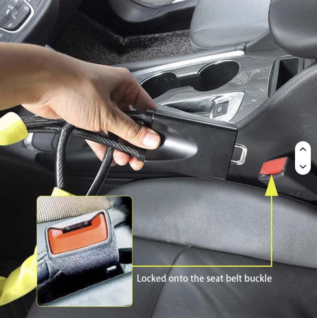 Click N Lock It - Seat Belt To Steering Wheel Lock + ADD FARADAY POUCH TO BASKET FOR FREE